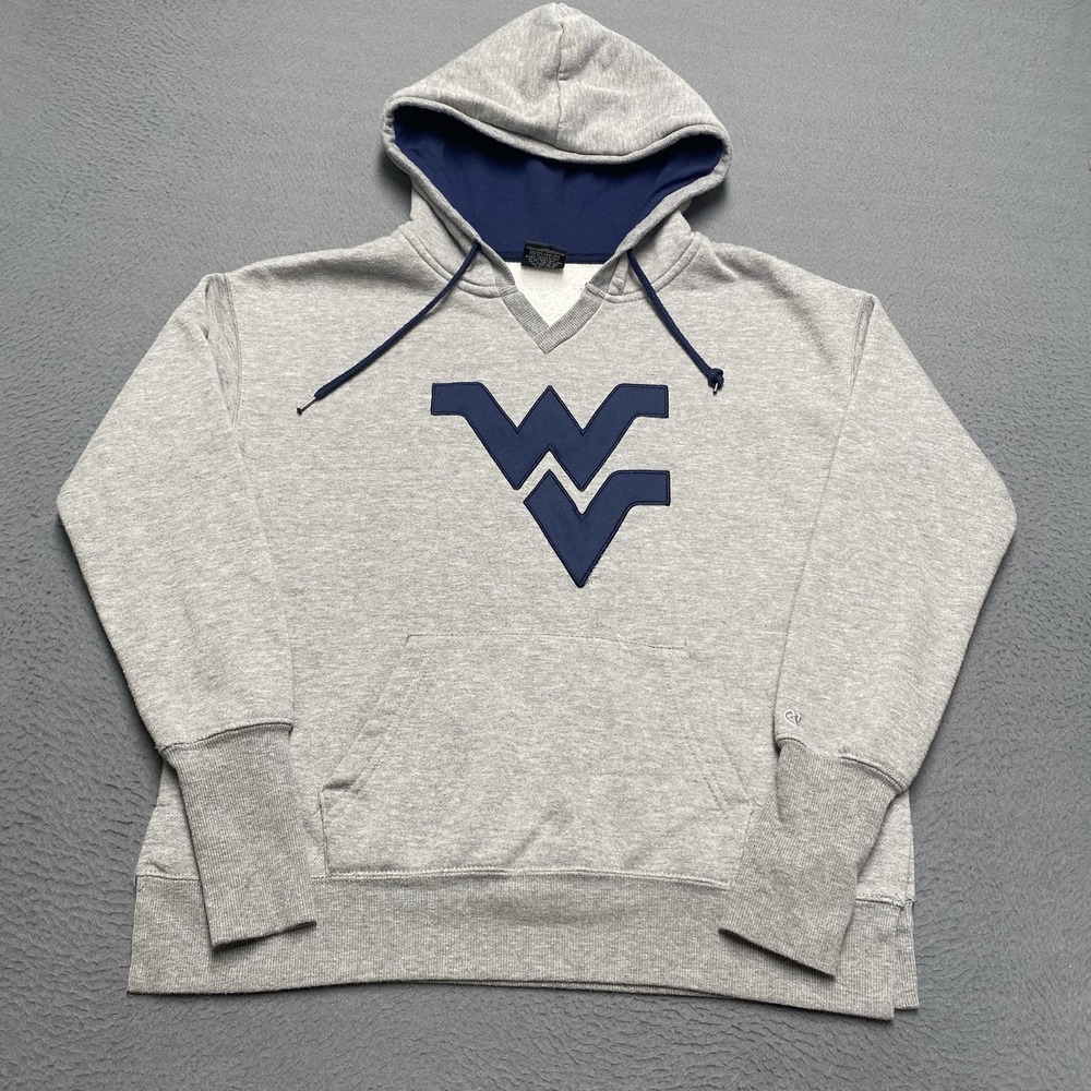 West Virginia Mountaineers Hoodie Sweatshirt Womens Small Gray NCAA Colosseum